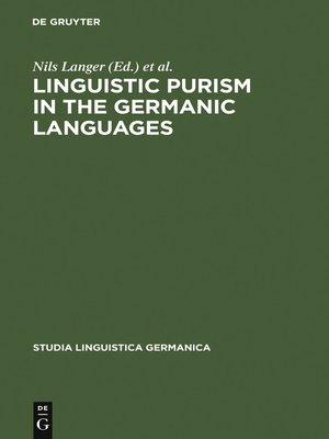 cover image of Linguistic Purism in the Germanic Languages